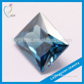 Wuzhou factory square princess cut loose aquamarine cubic zirconia gemstone